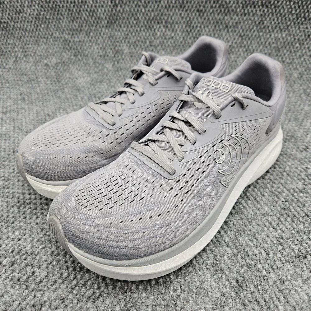 Topo Athletic Men's 12 Grey Atmos 2 Running Shoes Sneakers Road Training Comfort